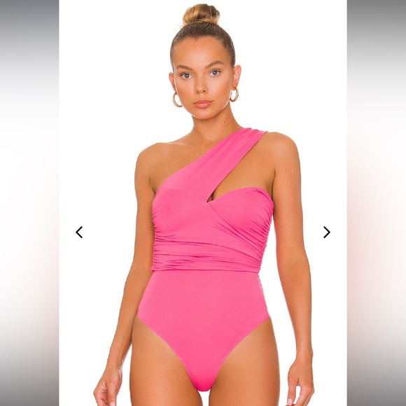 NWT Lovers and Friends Liv Bodysuit Hot Pink - Picture 4 of 9